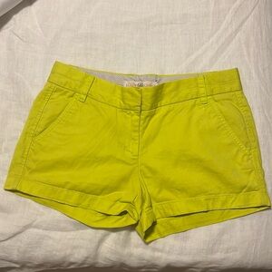 J. Crew 4” Citron 100% Cotton Broken Chino Size 6.